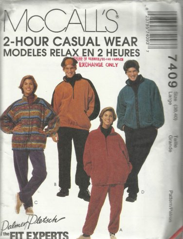 Pattern-Palmer Pletsch 2 Hour Casual Wear-Misses & Men's Jacket-Top-Pants-Sz Lg