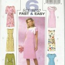 Butterick Pattern-Six Sew Fast & Easy-Misses Dress in Sizes 8-10-12-14   Summer