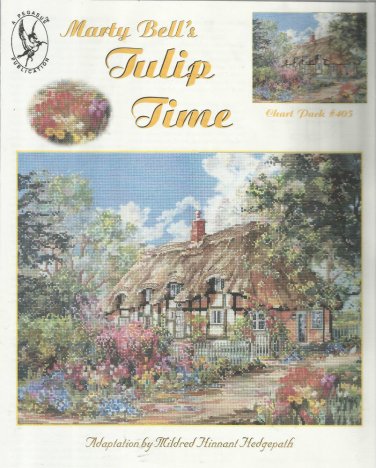 Cross Stitch Pattern-Marty Bell's Tulip Time-Beautiful!!!