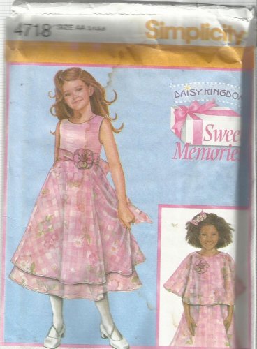 Simplicity Pattern-Daisy Kingdom Sweet Memories-Child's Dress & Capelet- 3-4-5-6  Easter