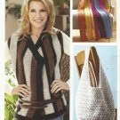 Vanna's Lifestyle-2 Knit & 7 Crochet Designs-Scarf-Tote-Afghans-Shrug-Vest-Purs