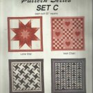 Mini Quilt Pattern Series-Set C-Lone Star-Irish Chain-Milky Way-Flying Geese