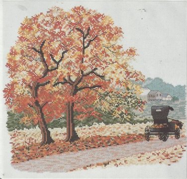 Cross Stitch Pattern-When Autumn Leaves Start To Fall-Art Ventures