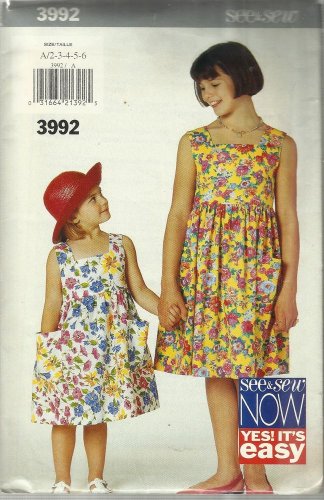 Butterick See & Sew NOW Pattern-Children's Summer Dress-Sz 2-3-4-5-6