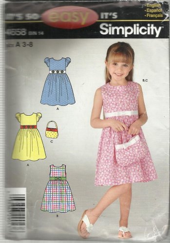 Pattern-It's So Easy Child's Dress & Purse-Sz 3-8    Summer