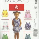 McCall's 6 Great Looks Pattern-Toddlers Tops-Dresses & Shorts-Sizes 1-2-3-4