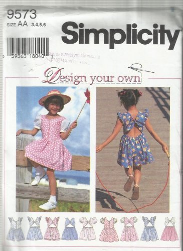 Simplity Pattern-Design Your Own Child's Dress & Romper-Sz 3-4-5-6
