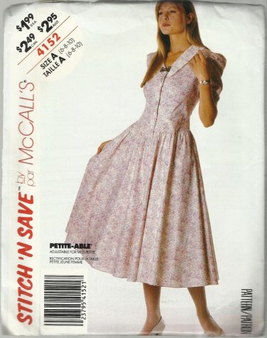 Stitch N Save McCall's Pattern-Misses Dress in Sizes 6-8-10