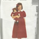 Me & My Doll Pattern-Girl's Dress & Doll Dress For 18" Doll- Sz 6-7-8 Christmas