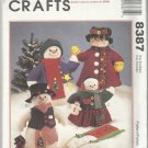 Christmas Craft Pattern-Snow Family-20" & 13" Snowman Dolls & Clothes