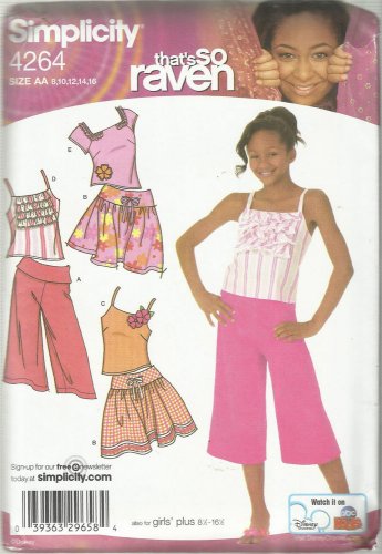 That's So Raven Pattern-Girl's Tops-Skirt-Knit Wide Leg Cropped Pants  Sz 8-16
