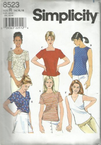 Plus Size Pattern-Misses Summer Top in  Sz 14-16-18   SUMMER