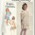 Simplicity Pattern-Easy to Sew-Girl's Two Piece Knit Dress  Sz7+8+10+   SERGER