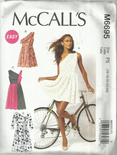 McCall's Plus Size Pattern-Easy Misses Dresses in Sizes 16-18-20-22-24