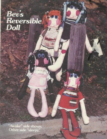 Craft Pattern-Yours Truly-Bev's Reversible Doll-33" Dolls