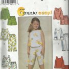 Simplicity Pattern-6 Made Easy-Child's Top-Pants-Shorts  Sizes 5-6-6X