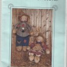 Bonnie B Buttons Doll Pattern-Mr. & Mrs. Scarecrow Dolls & Clothes   FALL