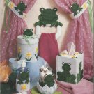 Plastic Canvas Pattern Booklet-Bathroom Frogs-8 Projects Too Cute!!!!