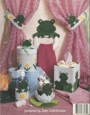 Plastic Canvas Pattern Booklet-Bathroom Frogs-8 Projects Too Cute!!!!