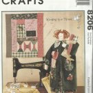 McCall's Craft Pattern-Hanging By A Thread-23" Sewing Doll With Quilt