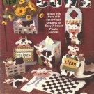 Plastic Canvas Pattern Booklet-Country COWS-Tissue Cover-Recipe Caddy-Coaster Se