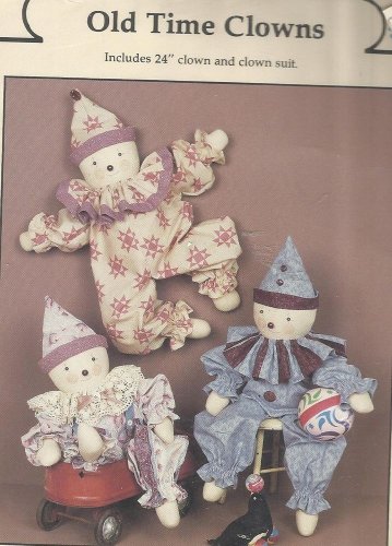 Jenny Wren Doll Pattern-Old Time Clowns-24" Dolls and Clothes