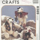 Christmas Craft Pattern-Homespun At Heart-Snow Bearies-12" & 9" Bears