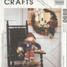 McCall's Crafts Pattern by Michelle Hains-30" Scarecrow and 20"  Wreath-FALL