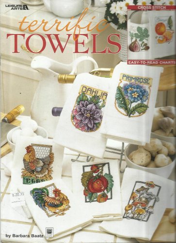 Cross Stitch Pattern Booklet-Terrific Towels by Barbara Baatz-Primrose-Chickens