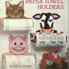 Plastic Canvas Pattern Booklet-Paper Towel Holders-Cat-Cow-Pig-Grandma-Duck