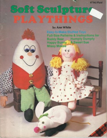 Pattern Booklet-Soft Sculpture Playthings-Easy To Make Stuffed Toys-Christmas Ju