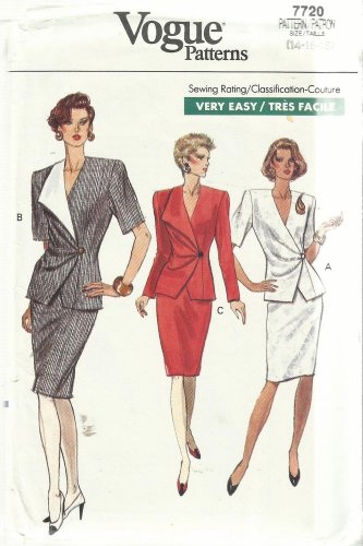 VOGUE Pattern-Very Easy Misses Top & Skirt in Sizes 14-16-18 ~ Sophisticated~