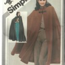 VINTAGE PATTERN-Misses Jiffy Unlined Cape in Two Lengths-Sizes 10-12  COSTUME