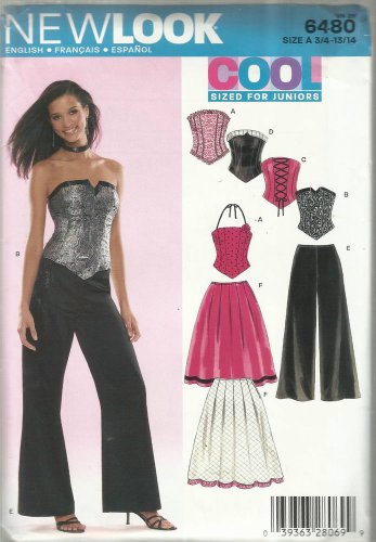 New Look Pattern-COOL Juniors Top-Skirt -Pants  in Sizes 3/4-13/14