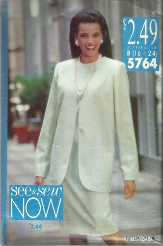 Plus Size Butterick Pattern-See & Sew  Misses Jacket & Dress-Sizes 16-24