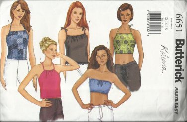 Butterick Pattern-Fast & Easy Misses Tops-Sizes 12-14-16 Uncut