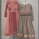 Fabricraft Pattern-Holiday Folk Art Dress With Applique in Sizes XS-S-M-L  UNCUT