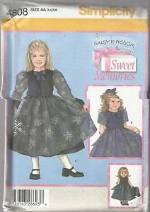 Simplicity DK #4808-Child's Dress-Jacket-Doll Clothes 18" Doll Sz 3-4-5-6