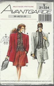 Plus Size AVANTGARDE  Pattern #21224 Misses Jacket-Blouse Skirt in Sizes12-20