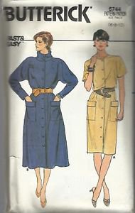 Vintage Butterick Fast & Easy Pattern #6744-Misses Dress in Sizes 6-8-10