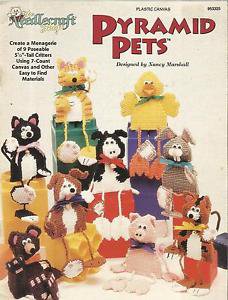 Plastic Canvas Pattern Booklet-Pyramid Pets-9 Poseable 5 1/2" Critters