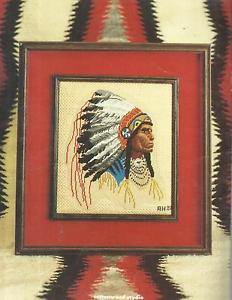 Vintage Cross Stitch Pattern Booklet-More American Indian Designs
