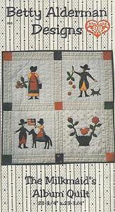 Quilt Pattern-Betty Alderman Designs-The Milkmaid's Album Quilt-23 3/4" x 23 3/4