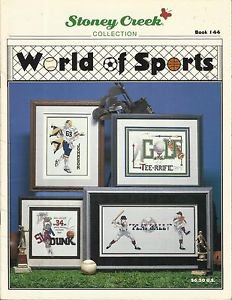 2 Sports Cross Stitch Pattern Booklets-Super Sports 4 & Worlds Of Sports-Stoney
