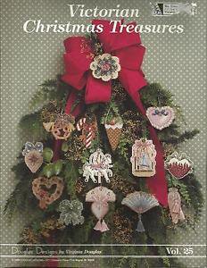 Cross Stitch Pattern Booklet-Victorian Christmas Treasure-Christmas Orn.-Tags