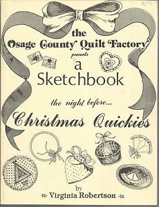 Sewing Patterns-Christmas Quickies-Osage County Quilt Factory Sketch Book-Pincus