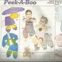 Sunrise Designs Pattern-Peek-A-Boo-Infant Sportswear-Preemie's to 18 MO.-UNCU