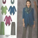 Simplicity Plus Size Pattern #1323 Misses Knit Tunic & Pants-Scarf  Sz 14-22