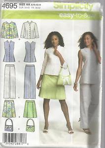 Simplicity Pattern-Misses Pants-Skirt-Tunic/Shirt-Bag in Sz 8-14  UNCUT