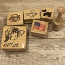 assortment of small ink stamps